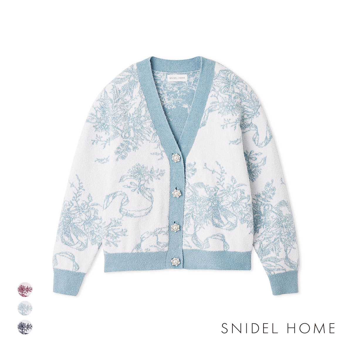 スナイデルホーム 5th Anniversary ジュイジャガードカーディガン SNIDEL HOME(LBU-薄ブルー-Free)