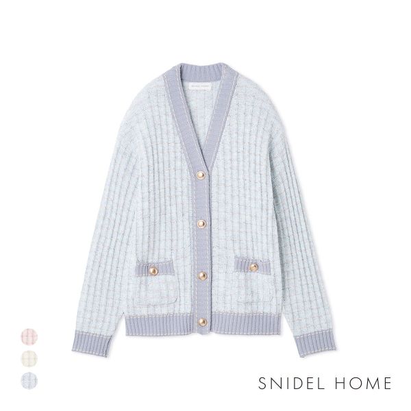 スナイデルホーム ラメニットツイードカーディガン パジャマ ルームウェア SNIDEL HOME