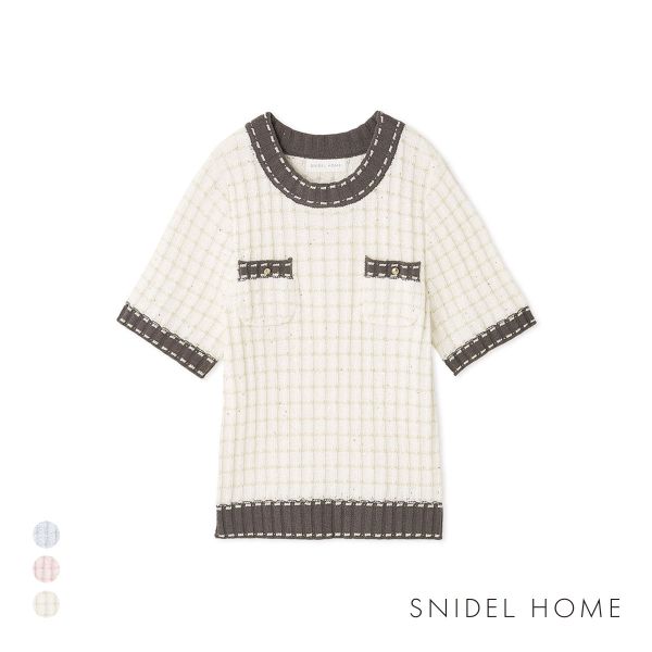 スナイデルホーム ラメニットツイードプルオーバー SNIDEL HOME