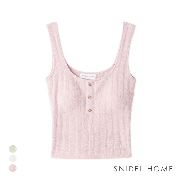 スナイデルホーム Creamy プチハートニットタンクトップ カップ付き SNIDEL HOME
