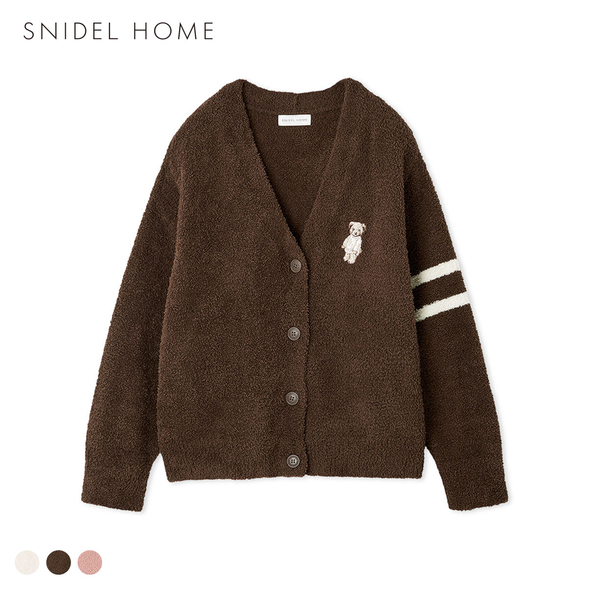 スナイデルホーム Bearニットカーディガン SNIDEL HOME(BR-ブラウン-Free)