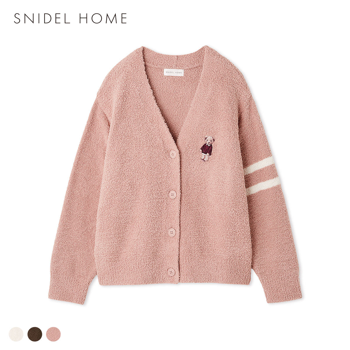 スナイデルホーム Bearニットカーディガン SNIDEL HOME(PI-ピンク-Free)