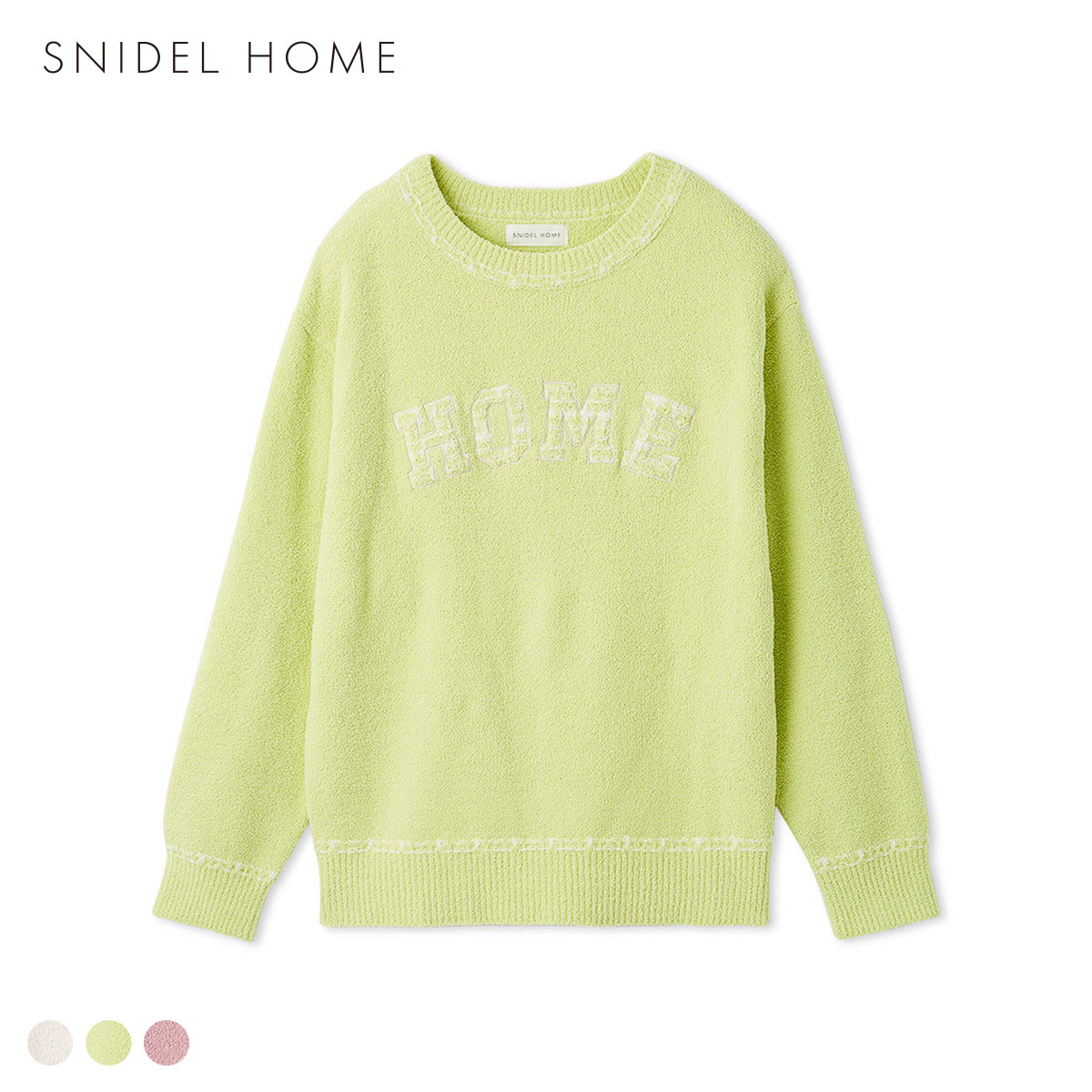 スナイデルホーム ツイードロゴプルオーバー SNIDEL HOME(LM-ライム-Free)