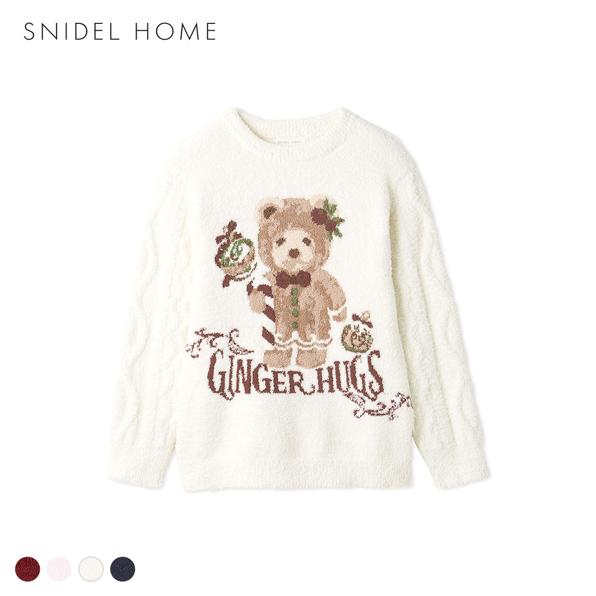 スナイデルホーム Steam Whip ホリデーベアジャガードプルオーバー パジャマ ルームウェア SNIDEL HOME HOLIDAY(IV-アイボリー-Free)