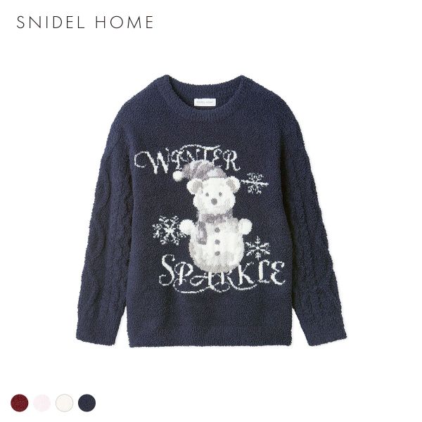 スナイデルホーム Steam Whip ホリデーベアジャガードプルオーバー パジャマ ルームウェア SNIDEL HOME HOLIDAY