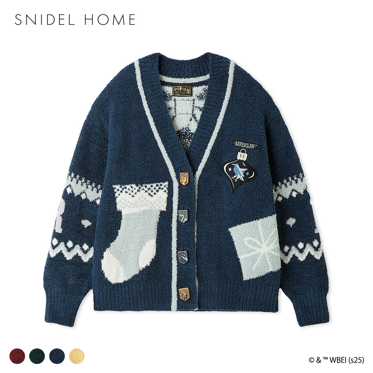 スナイデルホーム Harry Potter ニットカーディガン パジャマ ルームウェア SNIDEL HOME ハリー・ポッター(NV-ネイビー-Free)