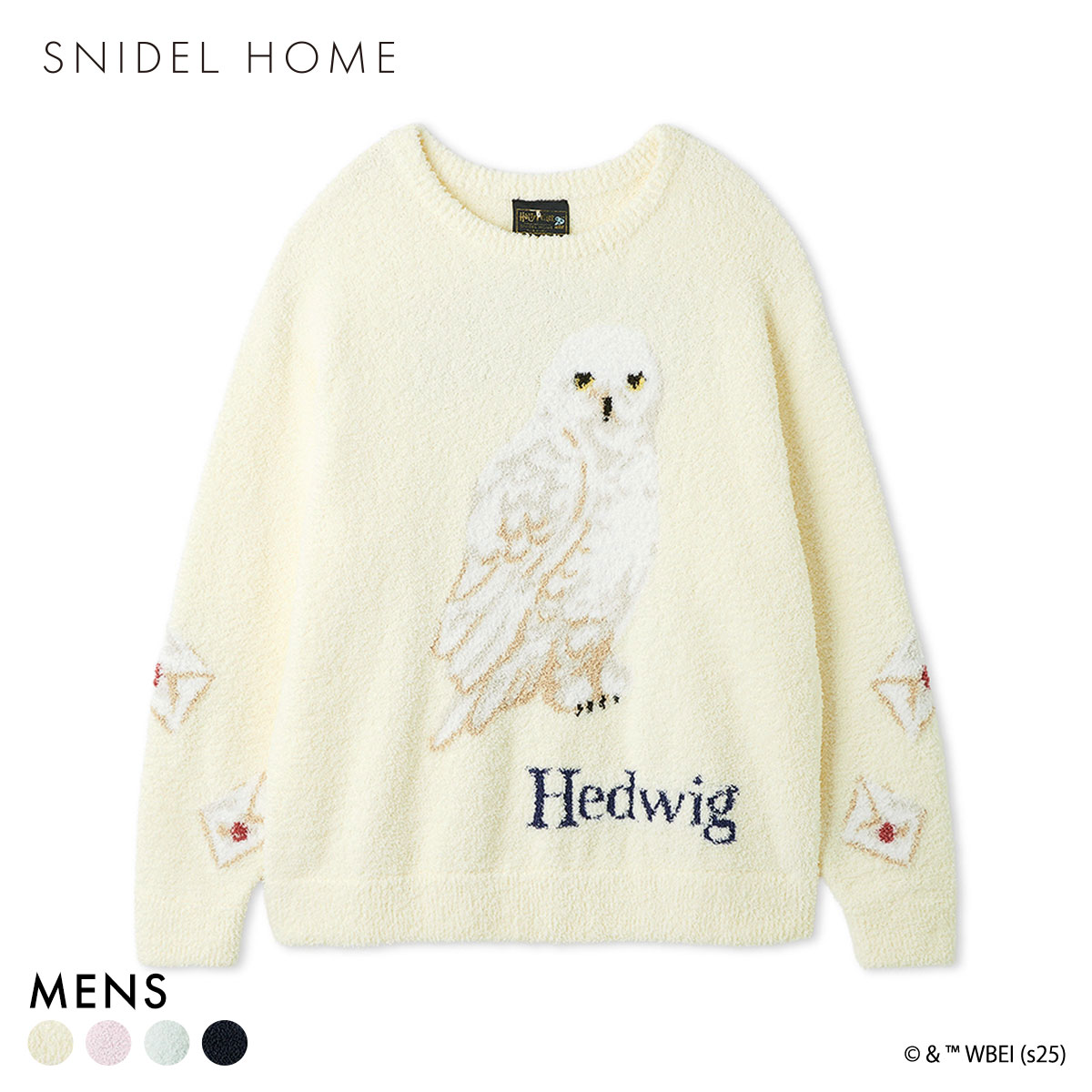 スナイデルホーム メンズ Mens Harry Potter モチーフニットプルオーバー パジャマ ルームウェア ハリー・ポッター SNIDEL HOME(OW-オフホワイト-Free)