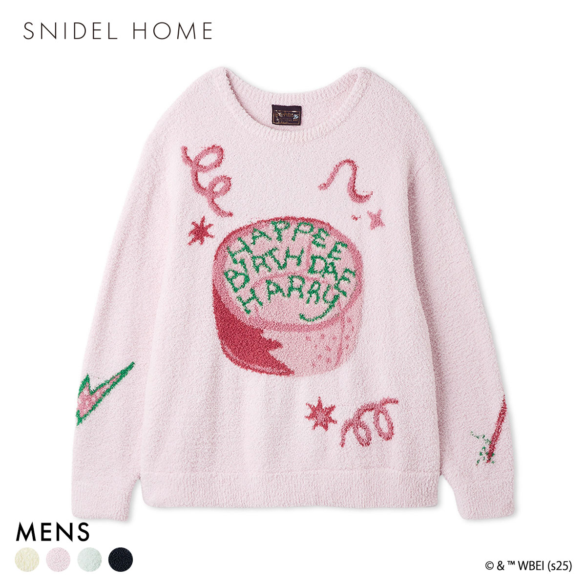 スナイデルホーム メンズ Mens Harry Potter モチーフニットプルオーバー パジャマ ルームウェア ハリー・ポッター SNIDEL HOME(PI-ピンク-Free)