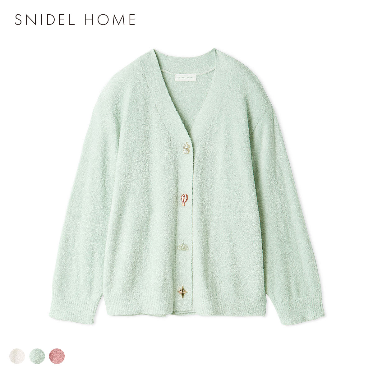 スナイデルホーム カルーセル釦カーディガン SNIDEL HOME(MI-ミント-Free)