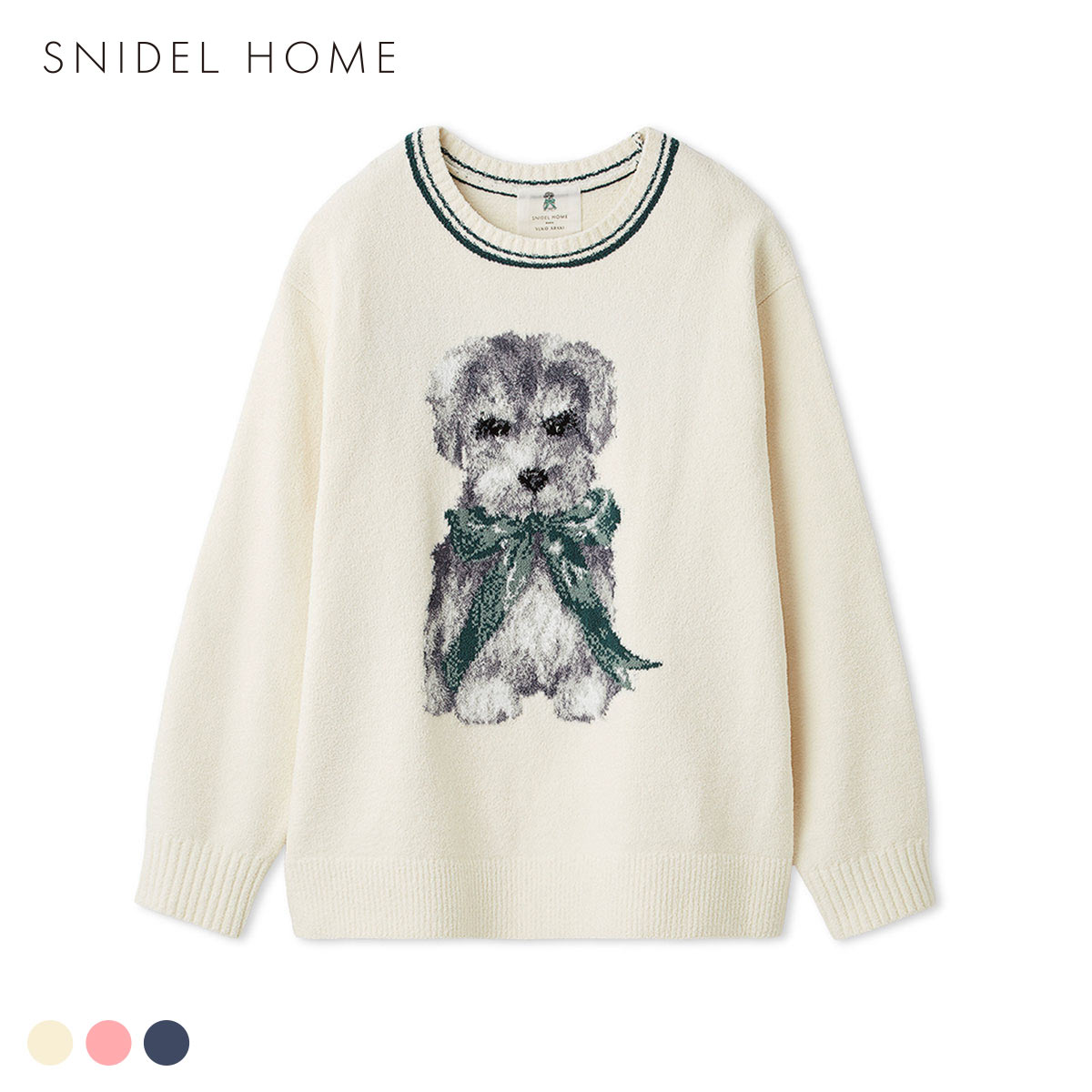 スナイデルホーム SNIDEL HOME × 新木優子 ニットプルオーバー パジャマ ルームウェア(OW-オフホワイト-Free)