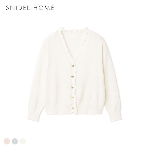 スナイデルホーム ハート釦フリルカーディガン パジャマ ルームウェア SNIDEL HOME
