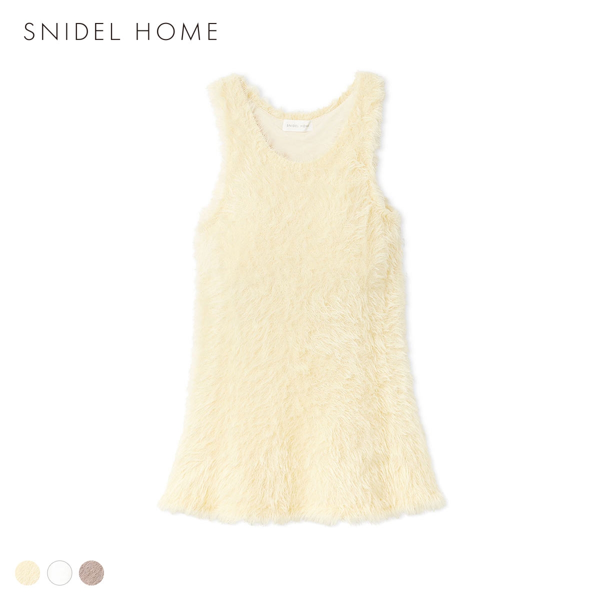 スナイデルホーム シャギーカップインタンクトップ カップイン カップ付き パジャマ ルームウェア SNIDEL HOME(YE-イエロー-Free)
