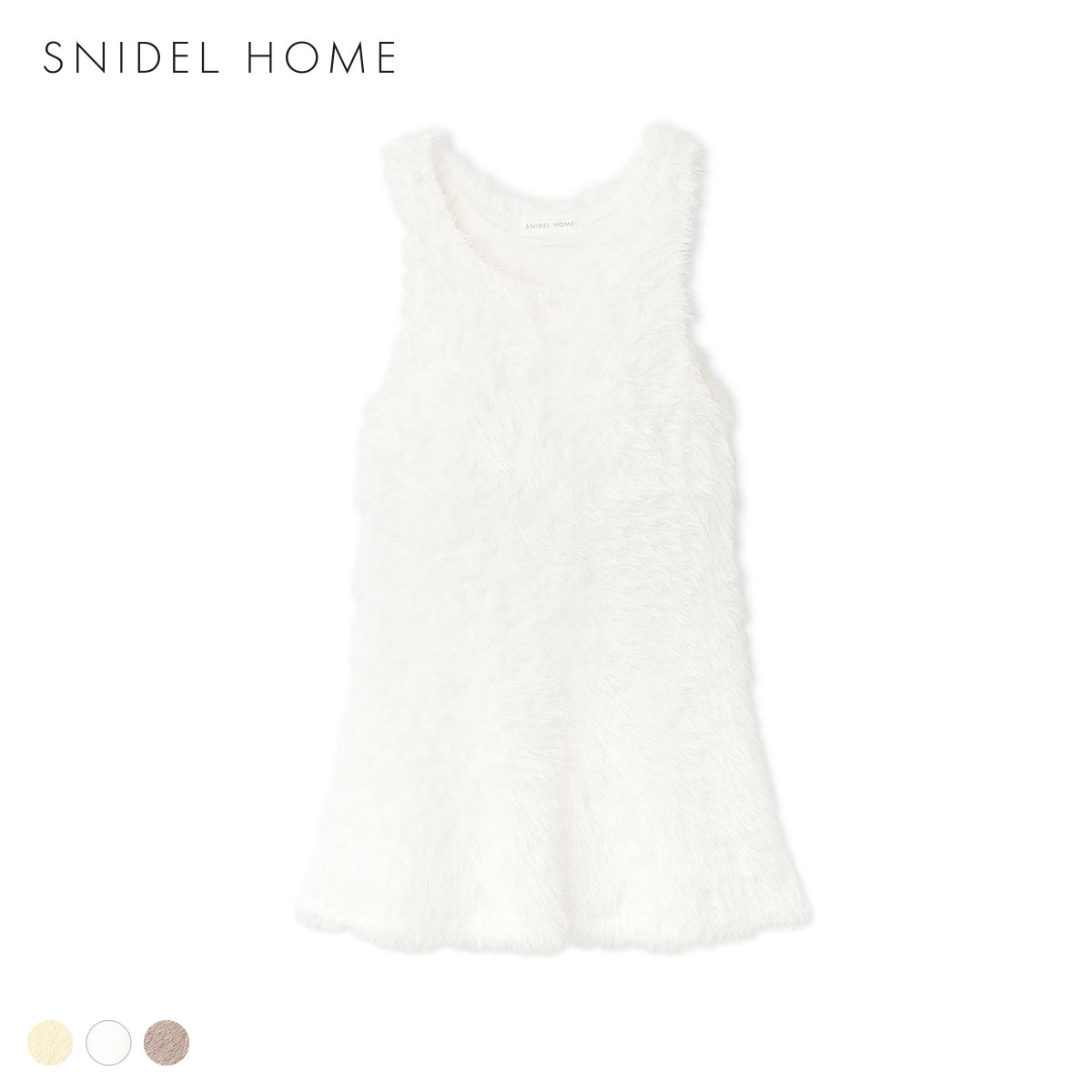 スナイデルホーム シャギーカップインタンクトップ カップイン カップ付き パジャマ ルームウェア SNIDEL HOME(WH-ホワイト-Free)