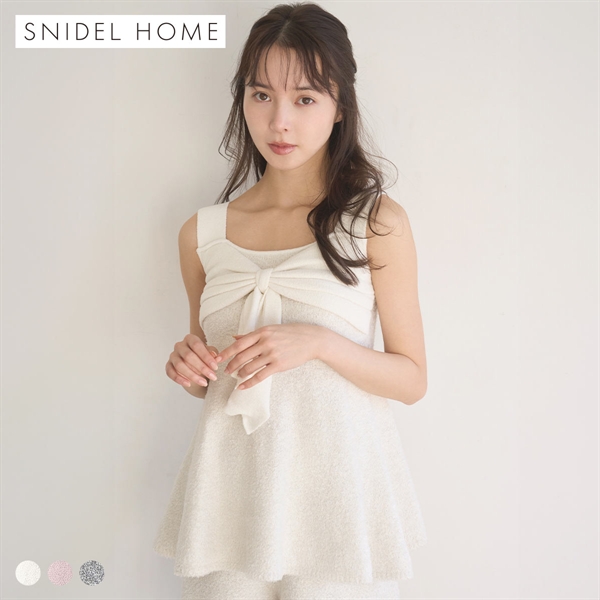 スナイデルホーム リボンツイードチュニック カップイン パッド付き パジャマ ルームウェア SNIDEL HOME