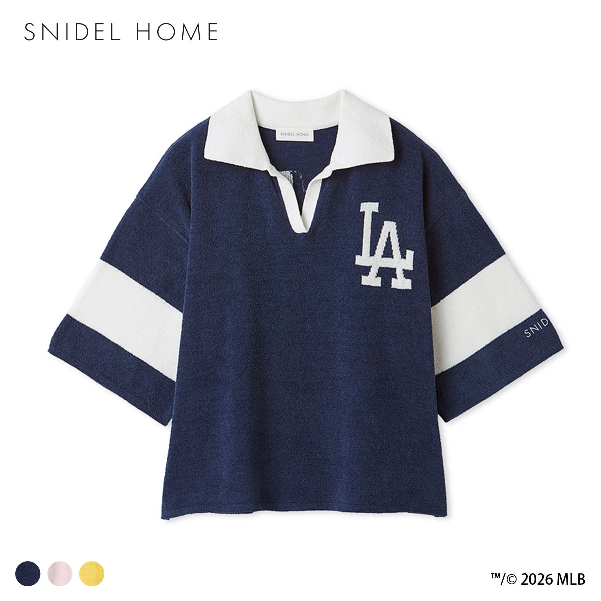スナイデルホーム MLB ニットプルオーバー パジャマ ルームウェア SNIDEL HOME(NV-ネイビー-Free)