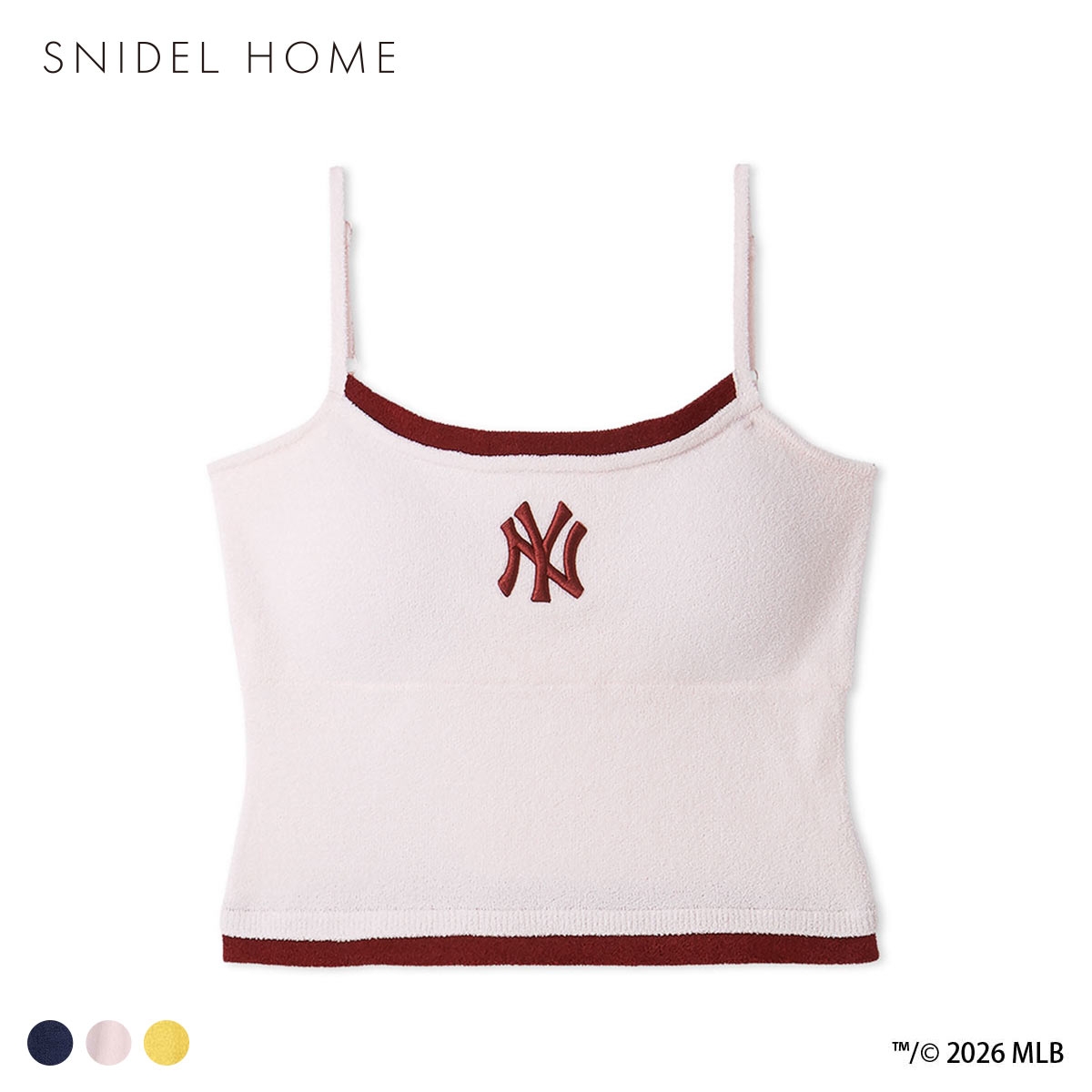 スナイデルホーム MLB ニットキャミソール パジャマ ルームウェア SNIDEL HOME(PI-ピンク-Free)
