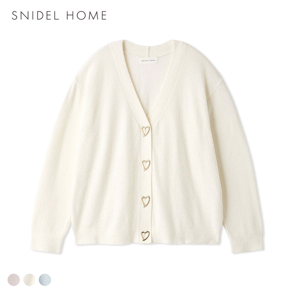 スナイデルホーム CreamyTouch ハートボタンカーディガン パジャマ ルームウェア SNIDEL HOME