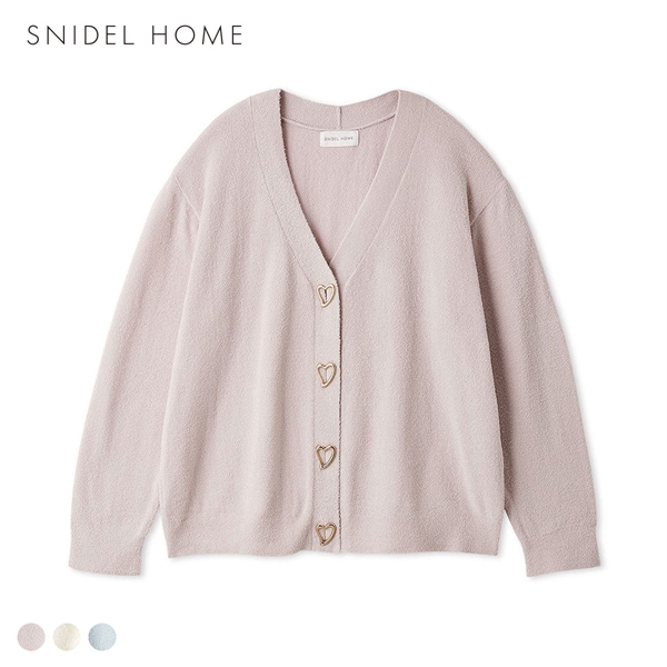スナイデルホーム CreamyTouch ハートボタンカーディガン パジャマ ルームウェア SNIDEL HOME