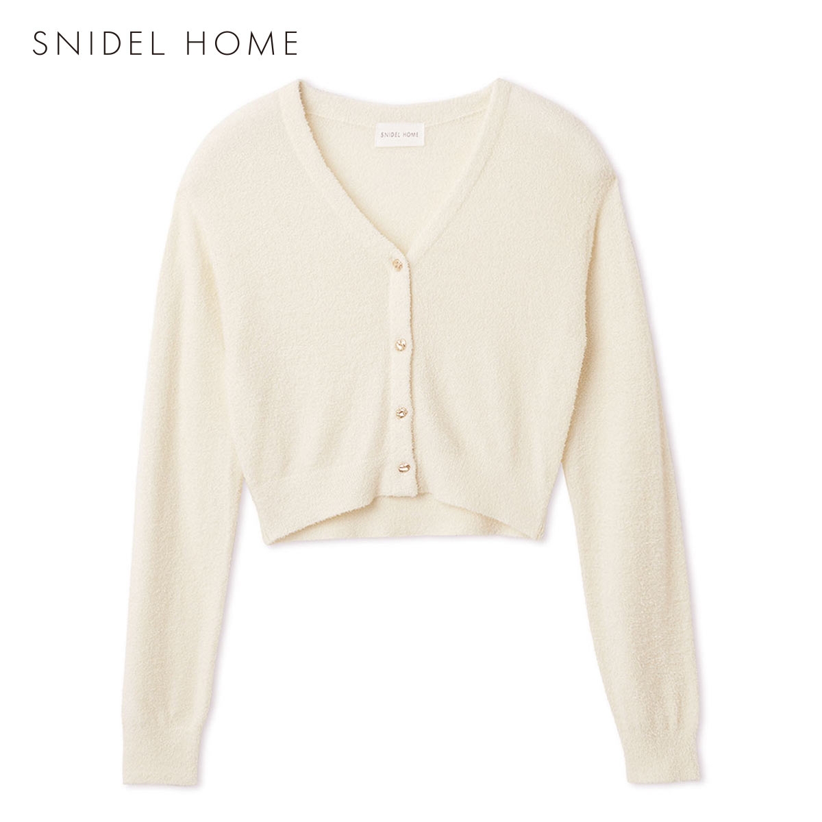 スナイデルホーム 接触冷感 UVカット ニットカーディガン ルームウェア パジャマ SNIDEL HOME(IV-アイボリー-Free)