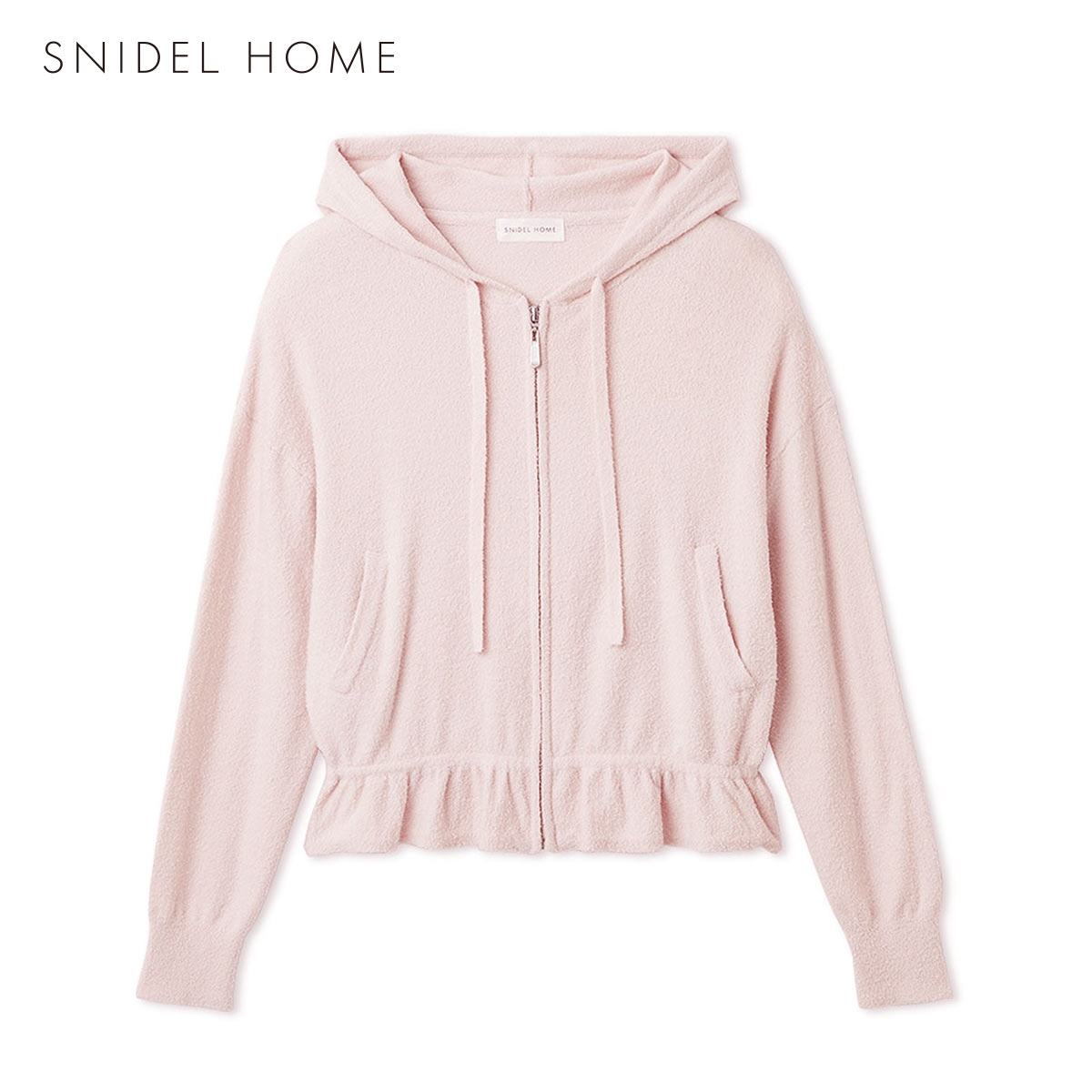 スナイデルホーム 接触冷感 UVカット ニットパーカー ルームウェア パジャマ SNIDEL HOME(LPI-薄ピンク-Free)