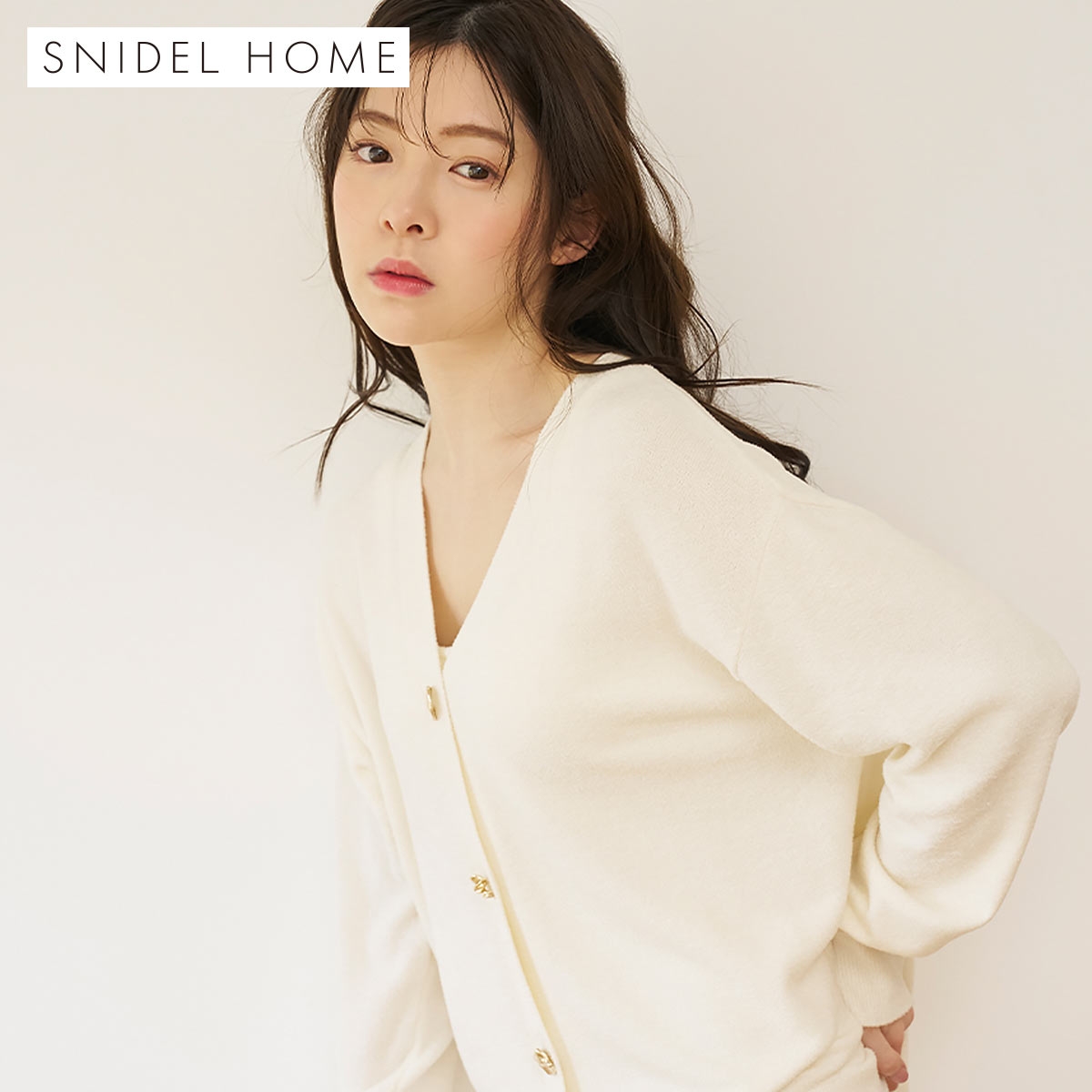 スナイデルホーム ICESUMMER 接触冷感 カーディガン パジャマ ルームウェア SNIDEL HOME(WH-ホワイト-Free)