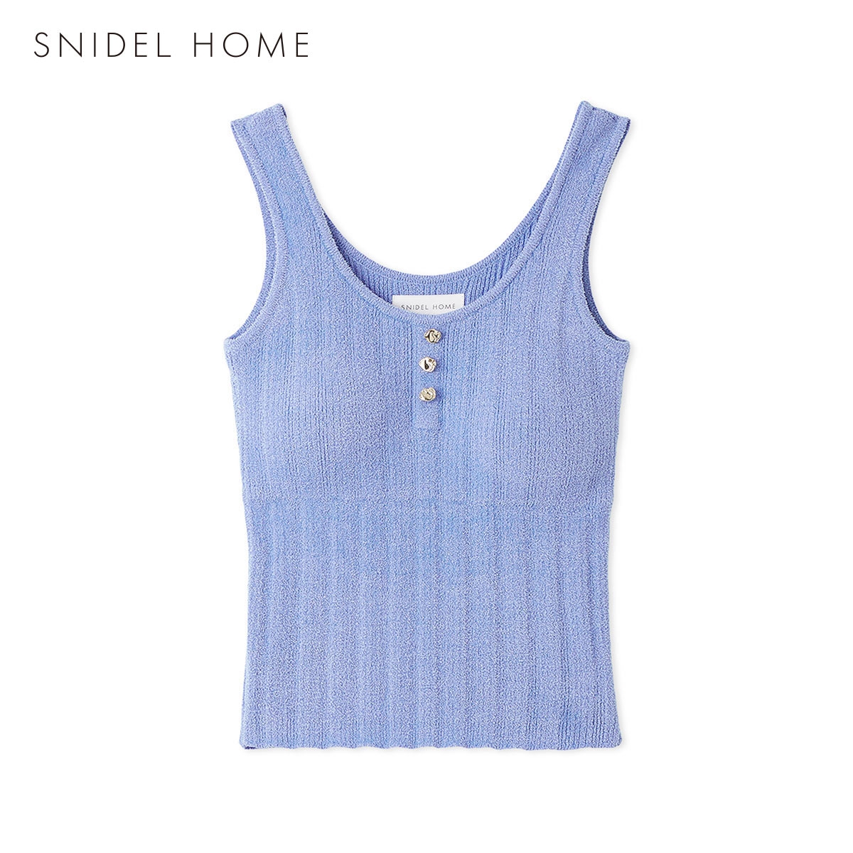 スナイデルホーム ICESUMMER 接触冷感 タンクトップ カップイン パッド付き パジャマ ルームウェア SNIDEL HOME(BU-ブルー-Free)