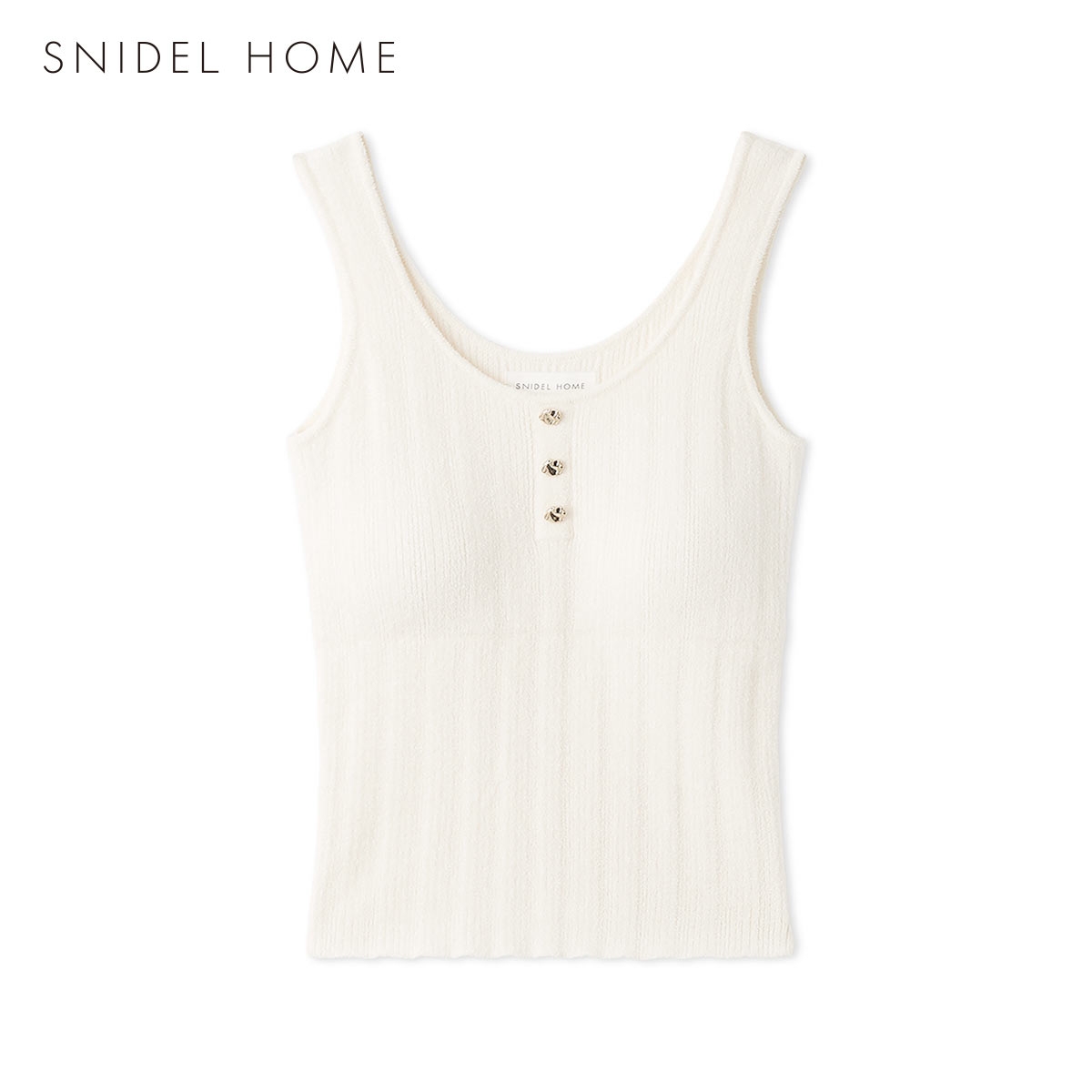 スナイデルホーム ICESUMMER 接触冷感 タンクトップ カップイン パッド付き パジャマ ルームウェア SNIDEL HOME(WH-ホワイト-Free)