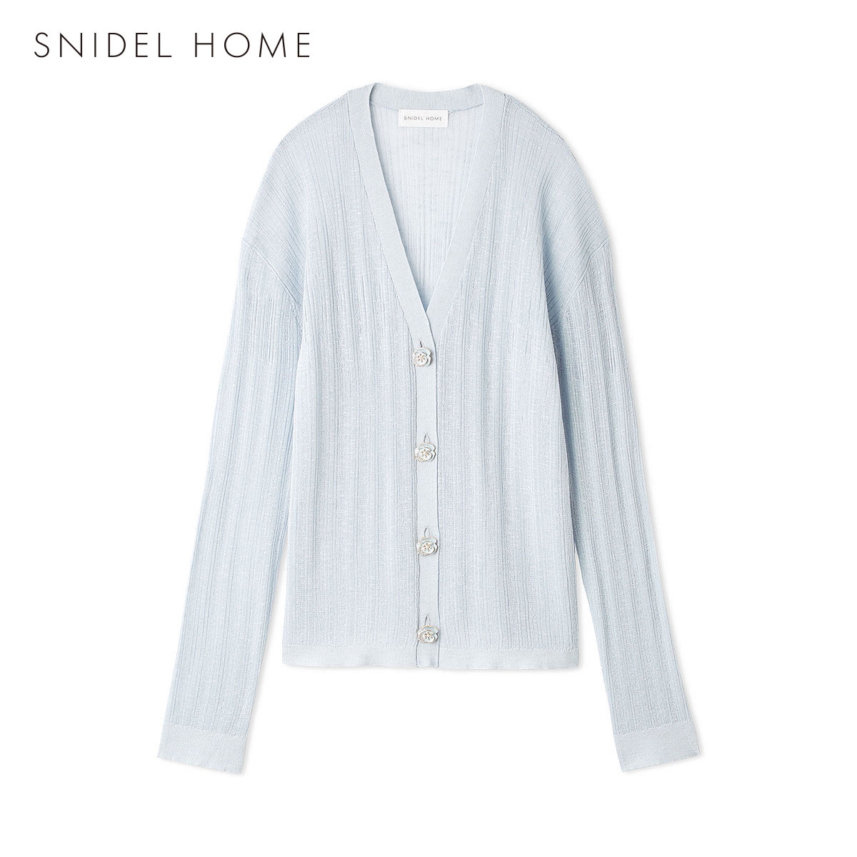 スナイデルホーム フラワービジューシアーニットカーディガン パジャマ ルームウェア SNIDEL HOME(SX-サックス-Free)