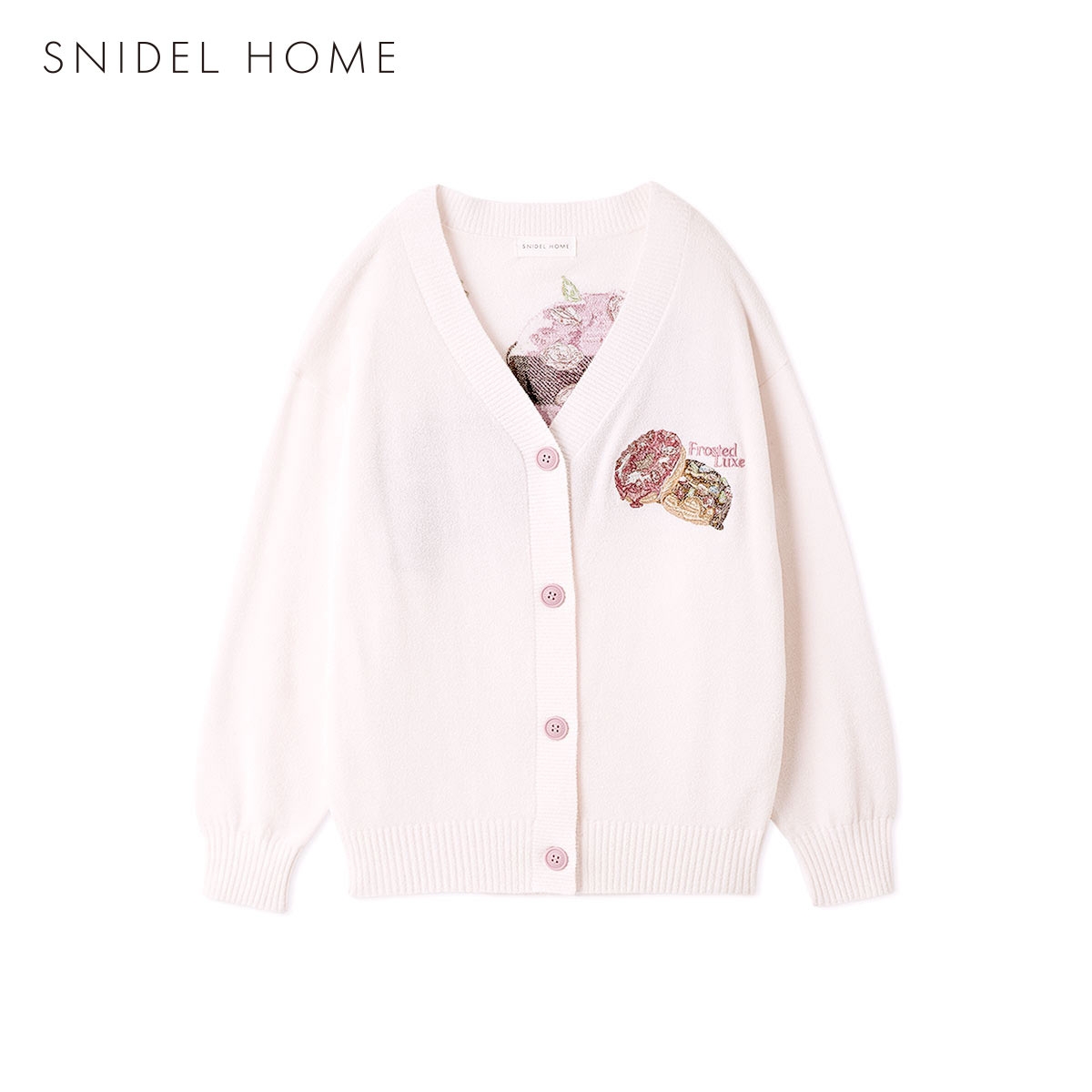 スナイデルホーム ビジュードーナッツニットカーディガン パジャマ ルームウェア SNIDEL HOME(PI-ピンク-Free)