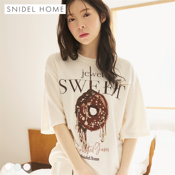 スナイデルホーム ビジュードーナッツニットプルオーバー パジャマ ルームウェア SNIDEL HOME