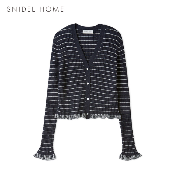 スナイデルホーム ボーダーリブカーディガン パジャマ ルームウェア SNIDEL HOME