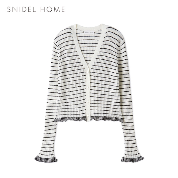 スナイデルホーム ボーダーリブカーディガン パジャマ ルームウェア SNIDEL HOME