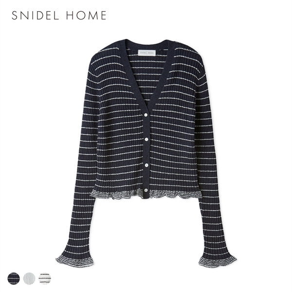 スナイデルホーム ボーダーリブカーディガン パジャマ ルームウェア SNIDEL HOME