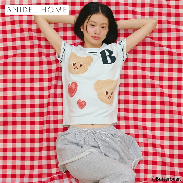 スナイデルホーム BUTTERBEAR ニットプルオーバー パジャマ ルームウェア バターベア SNIDEL HOME