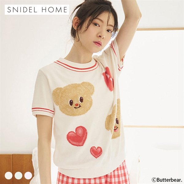 スナイデルホーム BUTTERBEAR ニットプルオーバー パジャマ ルームウェア バターベア SNIDEL HOME
