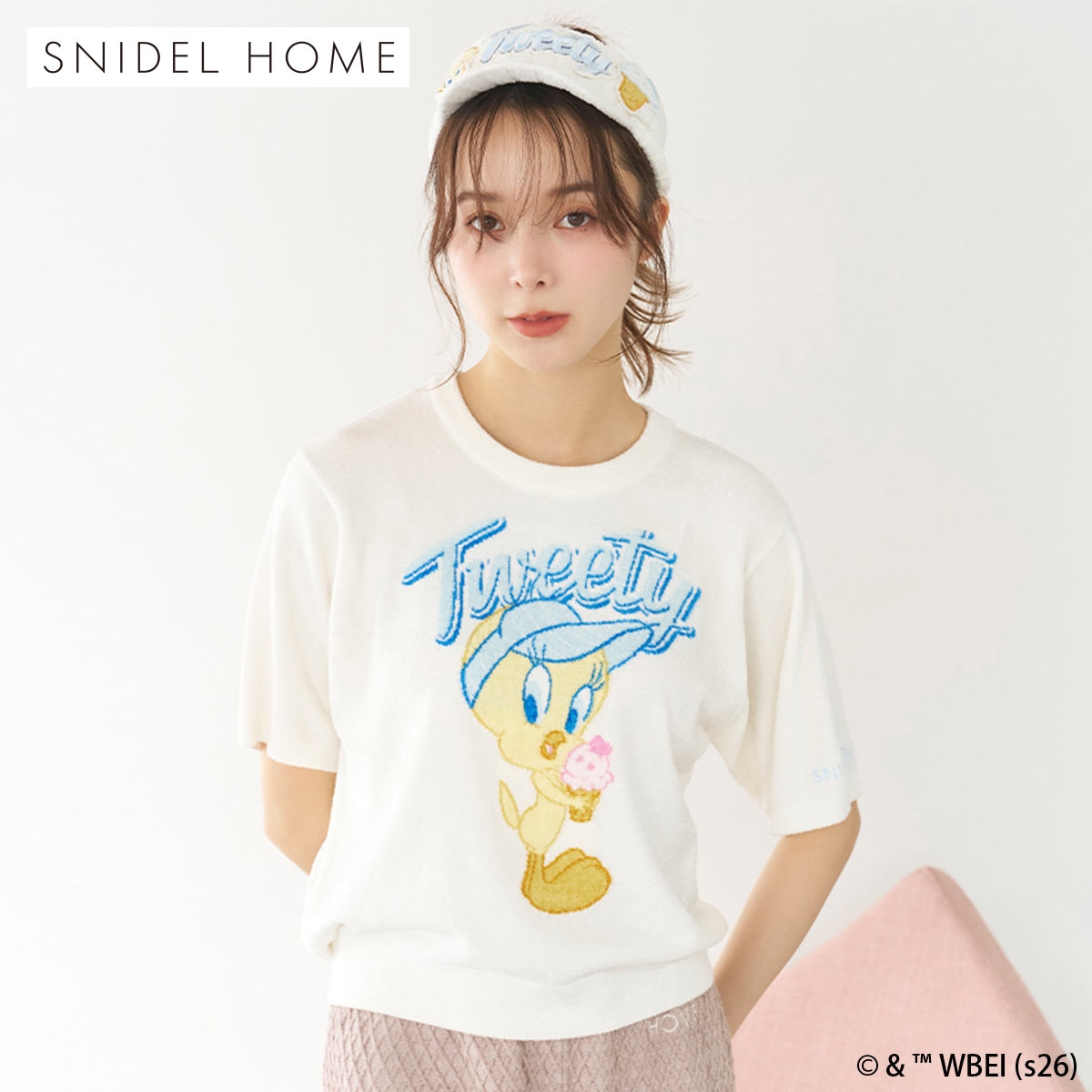 スナイデルホーム Tweety モチーフニットプルオーバー ルームウェア パジャマ SNIDEL HOME(IV-アイボリー-Free)