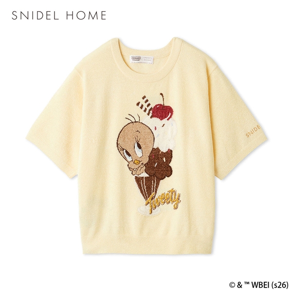 スナイデルホーム Tweety モチーフニットプルオーバー ルームウェア パジャマ SNIDEL HOME