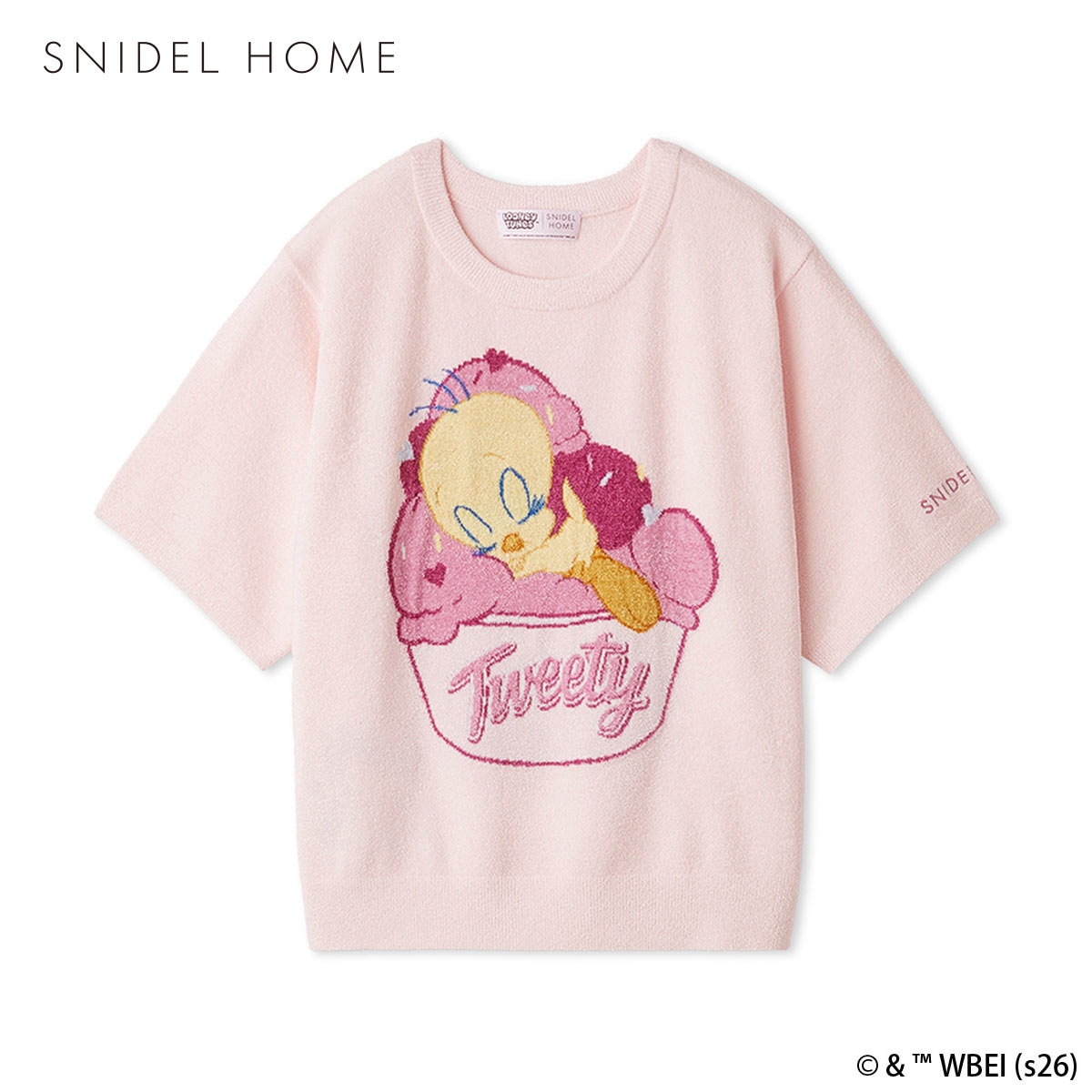 スナイデルホーム Tweety モチーフニットプルオーバー ルームウェア パジャマ SNIDEL HOME(LPI-薄ピンク-Free)