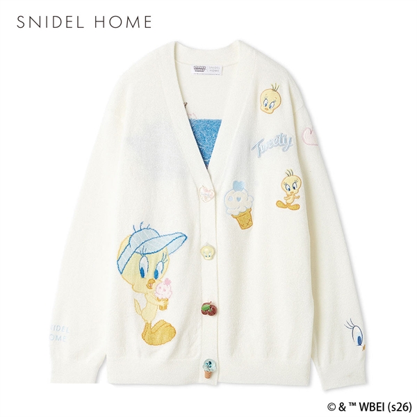 スナイデルホーム Tweety モチーフニットカーディガン ルームウェア パジャマ SNIDEL HOME