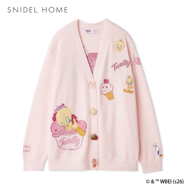 スナイデルホーム Tweety モチーフニットカーディガン ルームウェア パジャマ SNIDEL HOME