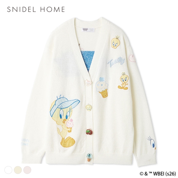 スナイデルホーム Tweety モチーフニットカーディガン ルームウェア パジャマ SNIDEL HOME
