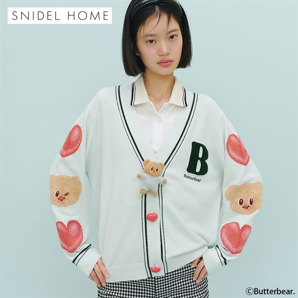 スナイデルホーム BUTTERBEAR ニットカーディガン パジャマ ルームウェア バターベア SNIDEL HOME