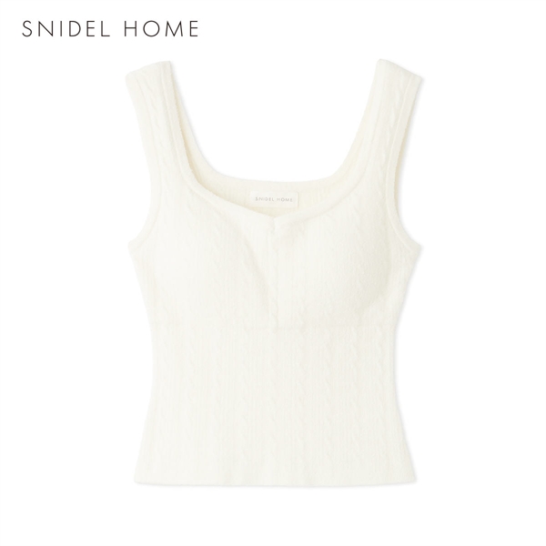スナイデルホーム Creamy ケーブルニットタンク パジャマ ルームウェア SNIDEL HOME