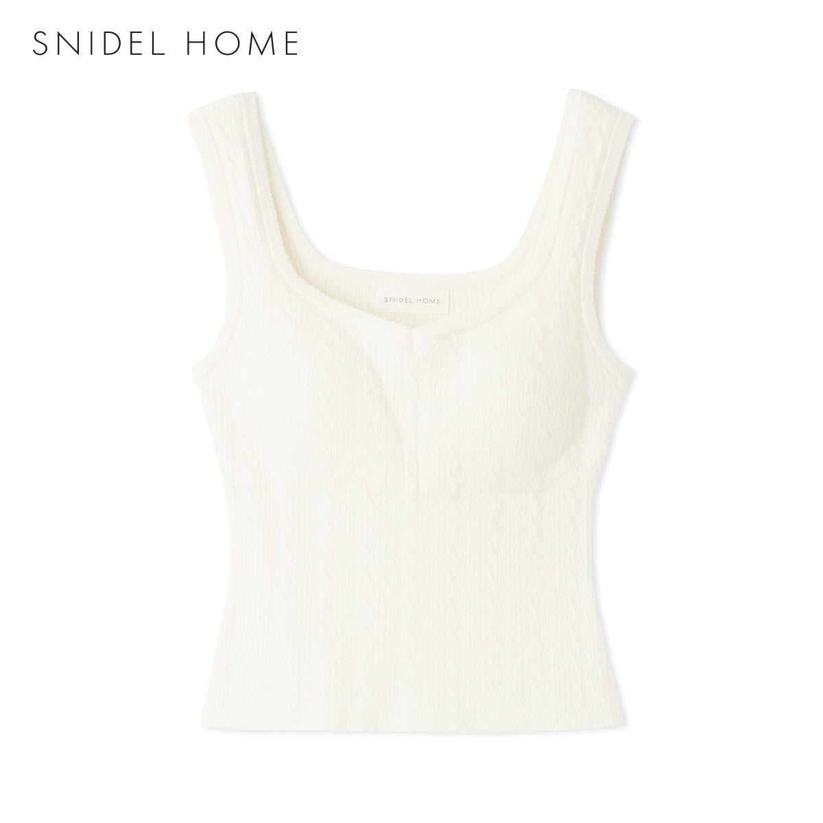 スナイデルホーム Creamy ケーブルニットタンク パジャマ ルームウェア SNIDEL HOME(IV-アイボリー-Free)
