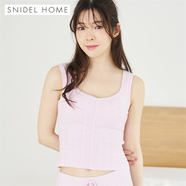 スナイデルホーム Creamy ケーブルニットタンク パジャマ ルームウェア SNIDEL HOME