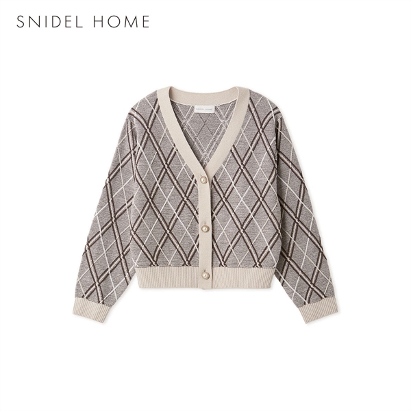 スナイデルホーム ニットチェックカーディガン パジャマ ルームウェア SNIDEL HOME