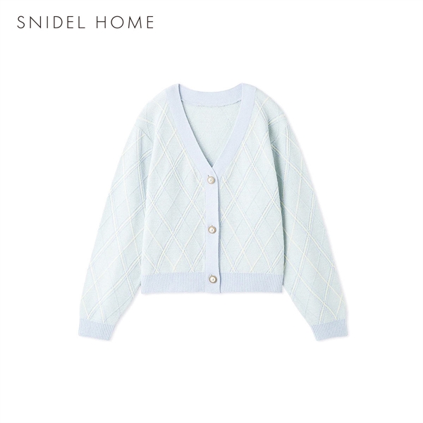 スナイデルホーム ニットチェックカーディガン パジャマ ルームウェア SNIDEL HOME