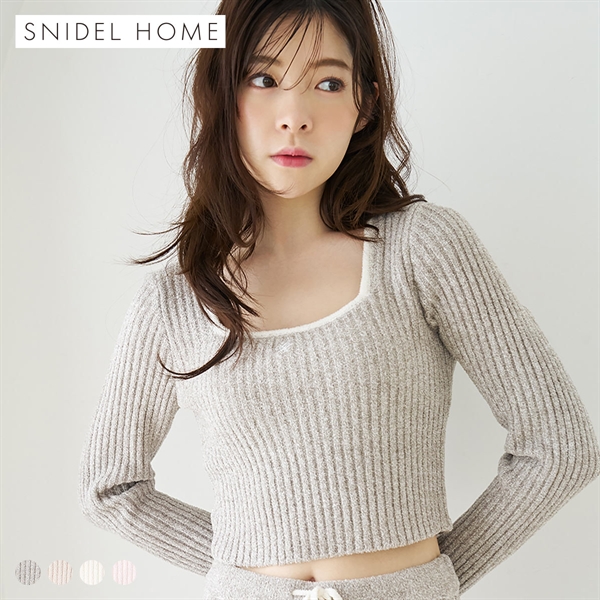 スナイデルホーム Milky スクエアネックカップインプルオーバー カップ付き パッド付き パジャマ ルームウェア SNIDEL HOME