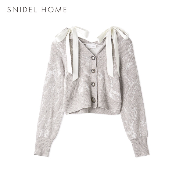 スナイデルホーム Milky ショルダーリボンカーディガン パジャマ ルームウェア SNIDEL HOME