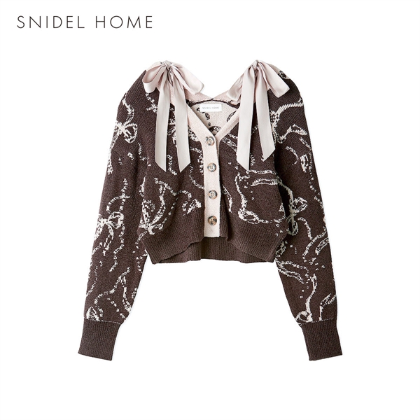 スナイデルホーム Milky ショルダーリボンカーディガン パジャマ ルームウェア SNIDEL HOME